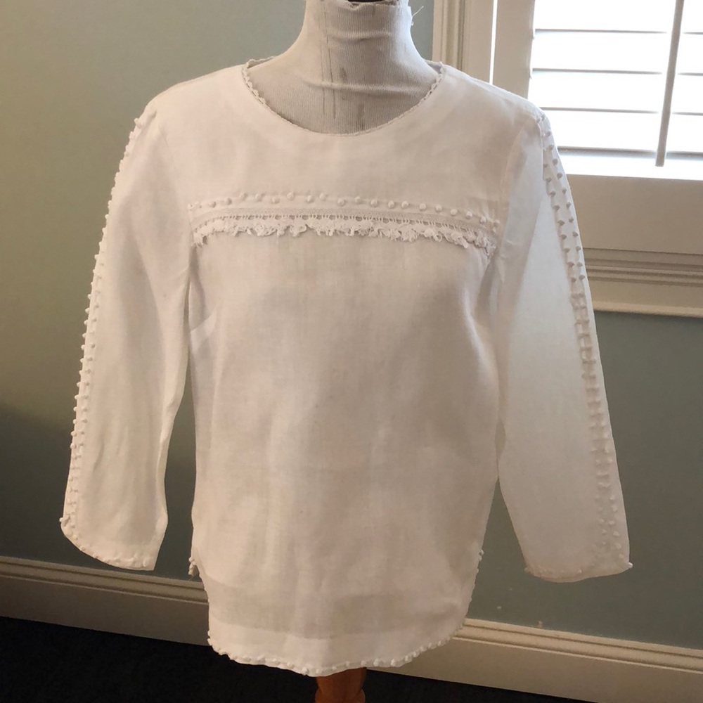 J Crew linen shirt 3/4 sleeve